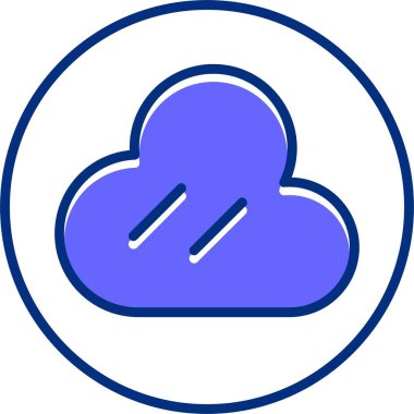 Bulut Hesaplama. Web simgesi basit illüstrasyon 