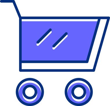 Sepet simgesi, vektör illüstrasyonu basit tasarım