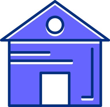 Ev simgesini, basit vektör çizim 