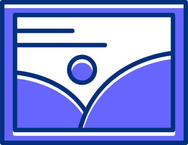 Fotoğraf web simgesi, basit vektör illüstrasyonu