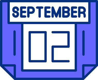 02 Eylül ikon vektör illüstrasyonuName 