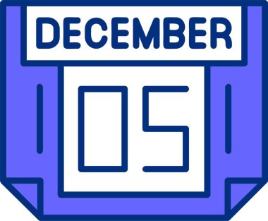 05 Aralık takvim tarihi vektör illüstrasyonu 