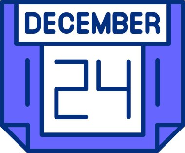 24 Aralık takvim tarihi vektör illüstrasyonu 