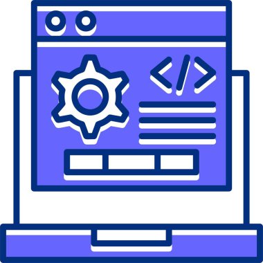 Kod Ayarlama simgesi, vektör illüstrasyonu 