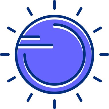 Güneş. Web simgesi basit illüstrasyon