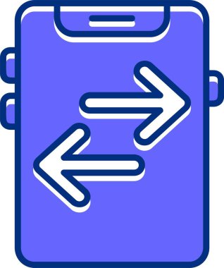 akıllı telefon simgesi, vektör illüstrasyonu basit tasarım