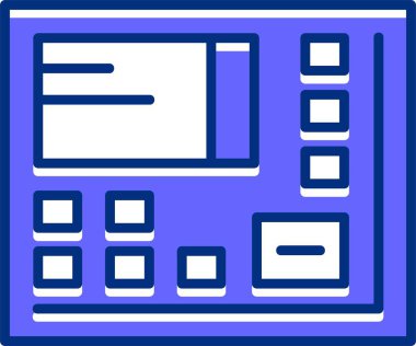 atm makine simgesi vektör illüstrasyonu 