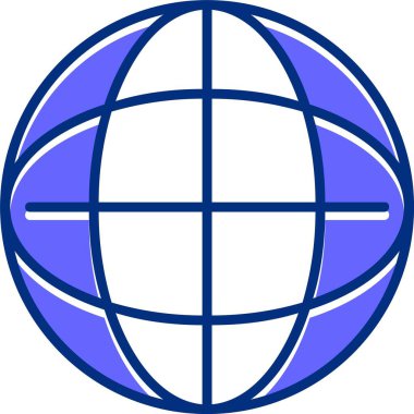 Dünya web simgesinin vektör illüstrasyonu
