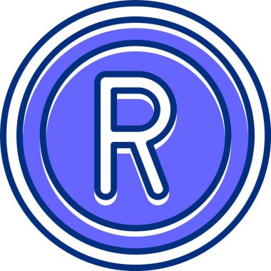 Güney Afrika Rand web simgesi vektör illüstrasyonu