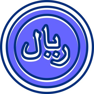 Suudi Riyal web simgesi vektör illüstrasyonu