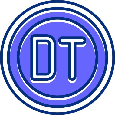 Tunus Dinar web simgesi vektör illüstrasyonu