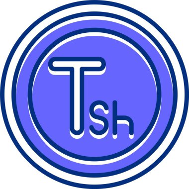 Tanzanya Şilini Web simgesi çizimi