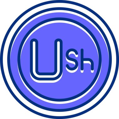 Ugandalı Şilin ağ ikonu vektör illüstrasyonu