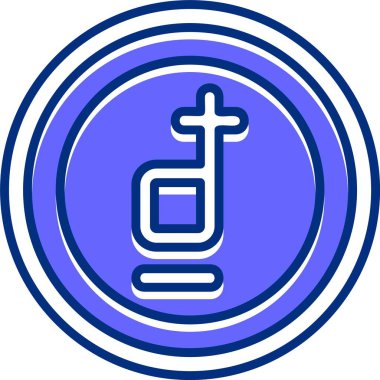 Vietnamca Dong simgesi vektör illüstrasyonu 