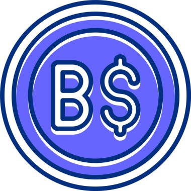 Brunei Dolar İşaret simgesi vektör illüstrasyonu 