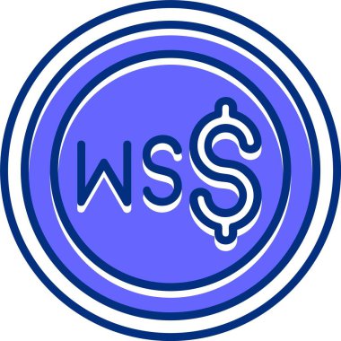 Samoan Tala simge vektör illüstrasyonu