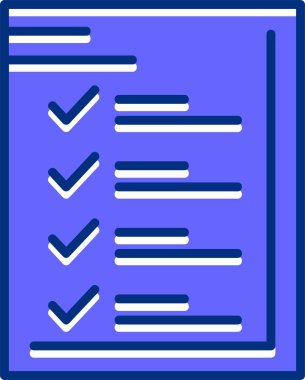 Kontrol listesi. Web simgesi basit tasarım 