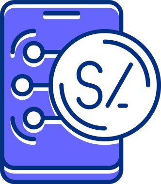 Peru Sol web simgesi vektör illüstrasyonu