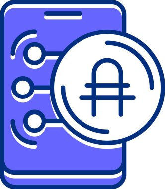  Arjantin Pezosu web simgesi vektör illüstrasyonu 