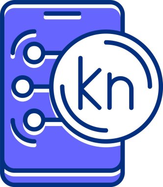 Hırvat Kuna web simgesi vektör illüstrasyonu 