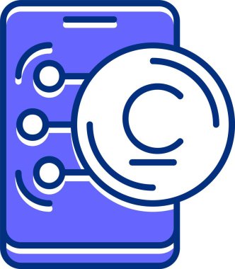 Kırgızistan Som ikon vektör illüstrasyonu