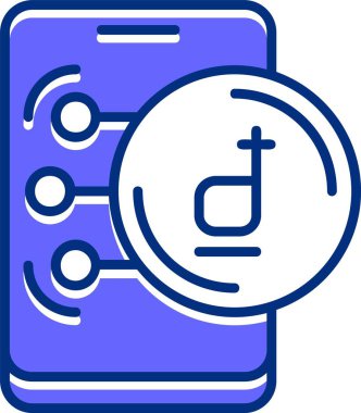 Vietnamca Dong simgesi vektör illüstrasyonu 