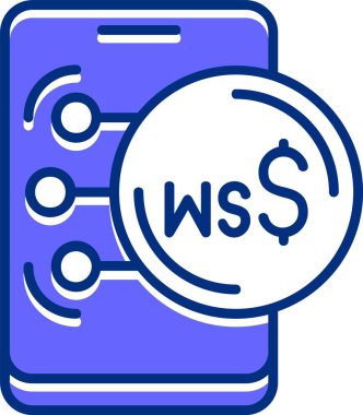 Samoan Tala simge vektör illüstrasyonu