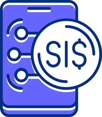 Solomon Doları işaret simgesi vektör illüstrasyonu