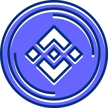 Binance Sikke simgesi vektör illüstrasyon tasarımı