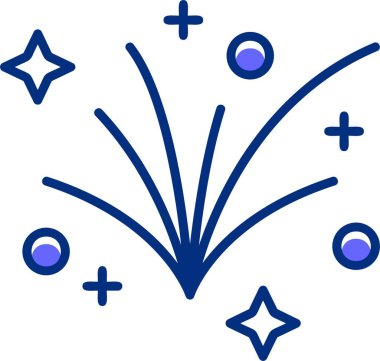 Havai fişek simgesi vektör çizimi 