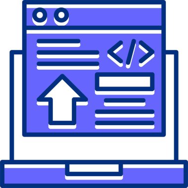 Web geliştirme simgesi, vektör illüstrasyonu basit tasarım