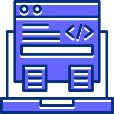 Kod Çerçeve simgesi, vektör illüstrasyonu 