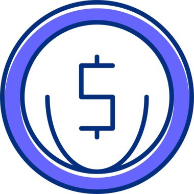 Bozuk para ikonu vektör illüstrasyon tasarımı