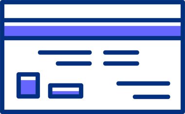 Kredi kartı ikonu vektör illüstrasyonu 