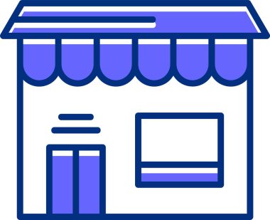 dükkan simgesi vektör illüstrasyonu 