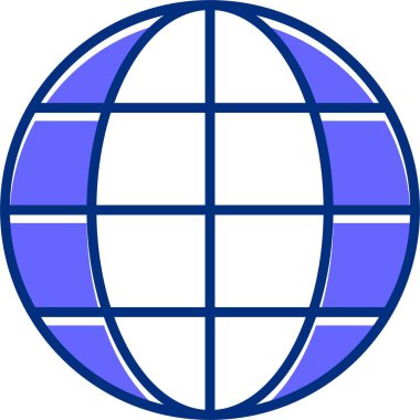 Küresel Web simgesi basit illüstrasyon