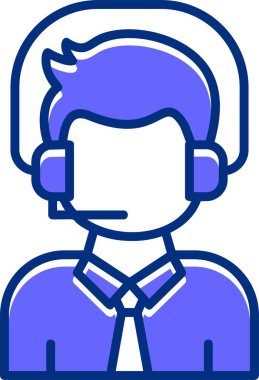 Beyaz Arkaplan ile Yardım Masası Simgesi