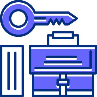 Anahtar vektör simgesi. düz dizayn sembolü.