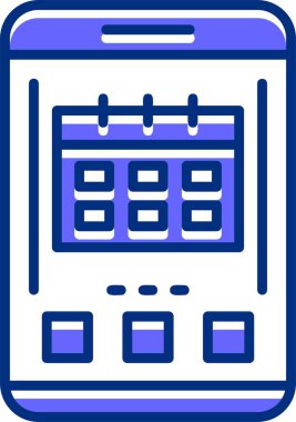 Takvim simgesinin vektör illüstrasyonu 