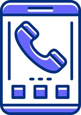 Telefonunuz var. Web simgesi basit illüstrasyon 