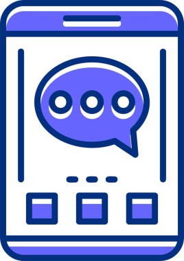 Mobil sohbet kutsal kişilerin resmi, vektör çizim 