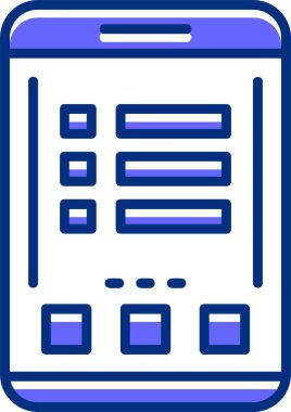 Web Menü Simgesi. Web Düğmesi kavramı. Vektör İllüstrasyonu. Düz Tasarım Biçimi