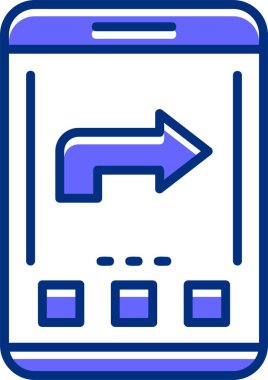 Web simgesi vektör illüstrasyonunu ileri al