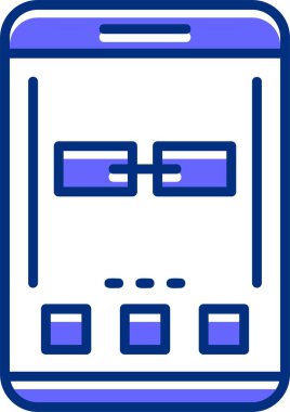 Bağlantı tarayıcısı. Web simgesi basit illüstrasyon