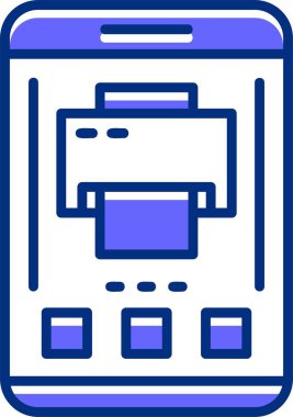 Bilgisayar yazıcısı. Web simgesi basit illüstrasyon