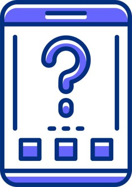 vektör soru işareti düz simgesi