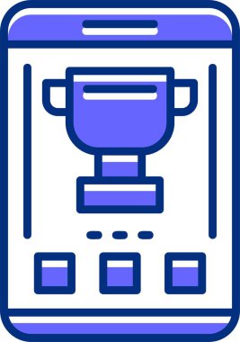 Kupa ikonu vektörü. düz resimleme 