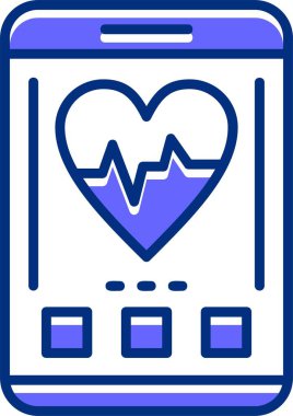 Vektör illüstrasyon kalp simgesi  