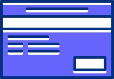 Kredi kartı ikonu vektör illüstrasyonu 