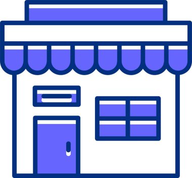 dükkan simgesi vektör illüstrasyonu 